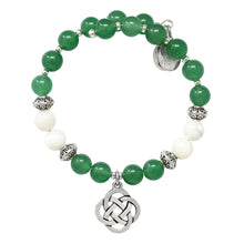 Load image into Gallery viewer, Wind & Fire Celtic Knot Green Aventurine Beaded Charm Wrap