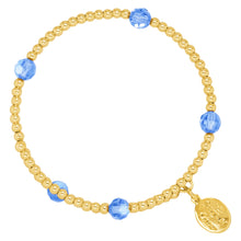 Load image into Gallery viewer, Wind & Fire March Birthstone & Gold-Filled Bead Wrap