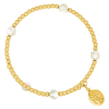 Load image into Gallery viewer, Wind & Fire April Birthstone & Gold-Filled Bead Wrap