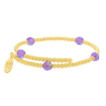 Load image into Gallery viewer, Wind & Fire June Birthstone & Gold-Filled Bead Wrap