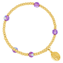 Load image into Gallery viewer, Wind & Fire June Birthstone & Gold-Filled Bead Wrap