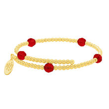 Load image into Gallery viewer, Wind & Fire July Birthstone & Gold-Filled Bead Wrap