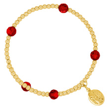 Load image into Gallery viewer, Wind & Fire July Birthstone & Gold-Filled Bead Wrap