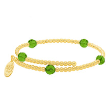Load image into Gallery viewer, Wind & Fire August Birthstone & Gold-Filled Bead Wrap