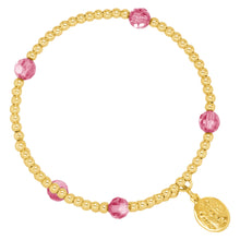 Load image into Gallery viewer, Wind & Fire October Birthstone & Gold-Filled Bead Wrap