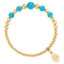 Load image into Gallery viewer, Wind & Fire Turquoise and Gold-Filled Graduated Bead Wrap