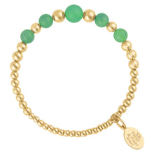 Load image into Gallery viewer, Wind & Fire Green Aventurine and Gold-Filled Graduated Bead Wrap