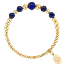 Load image into Gallery viewer, Wind & Fire Blue Lapis Lazuli and Gold-Filled Graduated Bead Wrap