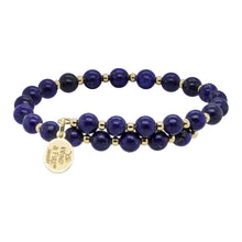 Load image into Gallery viewer, Wind & Fire Blue Lapis Lazuli and Gold-Filled Bead Wrap