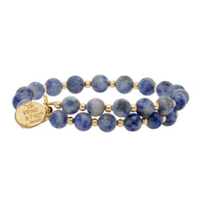 Load image into Gallery viewer, Wind & Fire Sodalite and Gold-Filled Bead Wrap