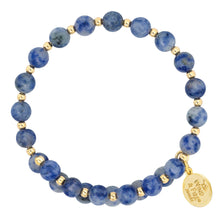 Load image into Gallery viewer, Wind & Fire Sodalite and Gold-Filled Bead Wrap