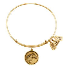 Load image into Gallery viewer, Wind & Fire Horse Head Charm Bangle