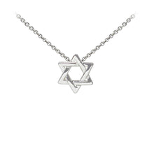 Load image into Gallery viewer, Wind & Fire Star of David Sterling Silver Dainty Necklace