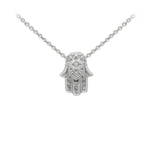 Load image into Gallery viewer, Wind &amp; Fire Hamsa Sterling Silver Dainty Necklace
