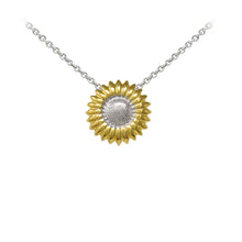 Load image into Gallery viewer, Wind &amp; Fire Sunflower Sterling Silver Dainty Necklace
