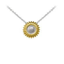 Load image into Gallery viewer, Wind & Fire Sunflower Sterling Silver Dainty Necklace