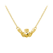 Load image into Gallery viewer, Claddagh Sterling Silver Dainty Necklace