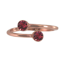 Load image into Gallery viewer, January Birthstone Sterling Silver Ring Wrap