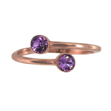 Load image into Gallery viewer, February Birthstone Sterling Silver Ring Wrap