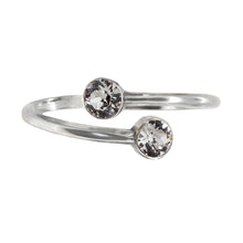 Load image into Gallery viewer, April Birthstone Sterling Silver Ring Wrap