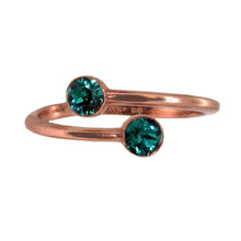 Load image into Gallery viewer, May Birthstone Sterling Silver Ring Wrap