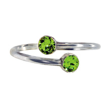 Load image into Gallery viewer, August Birthstone Sterling Silver Ring Wrap