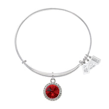 Load image into Gallery viewer, Wind & Fire January Birthstone Charm Bangle