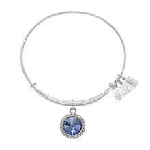 Load image into Gallery viewer, Wind &amp; Fire March Birthstone Charm Bangle

