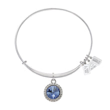 Load image into Gallery viewer, Wind & Fire March Birthstone Charm Bangle