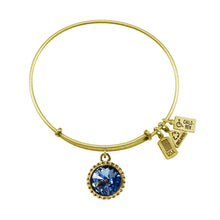 Load image into Gallery viewer, Wind & Fire March Birthstone Charm Bangle