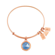 Load image into Gallery viewer, Wind & Fire March Birthstone Charm Bangle