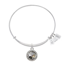 Load image into Gallery viewer, Wind & Fire April Birthstone Charm Bangle