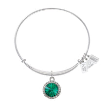 Load image into Gallery viewer, Wind & Fire May Birthstone Charm Bangle