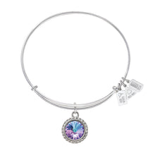 Load image into Gallery viewer, Wind & Fire June Birthstone Charm Bangle