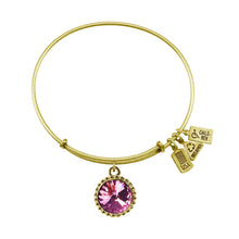 Load image into Gallery viewer, Wind & Fire June Birthstone Charm Bangle