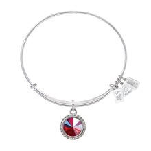 Load image into Gallery viewer, Wind & Fire July Birthstone Charm Bangle