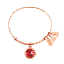 Load image into Gallery viewer, Wind & Fire July Birthstone Charm Bangle