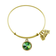 Load image into Gallery viewer, Wind &amp; Fire August Birthstone Charm Bangle
