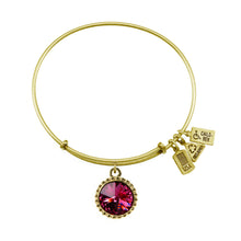 Load image into Gallery viewer, Wind & Fire October Birthstone Charm Bangle