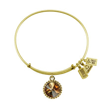 Load image into Gallery viewer, Wind & Fire November Birthstone Charm Bangle
