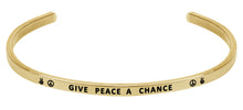 Load image into Gallery viewer, Wind & Fire Give Peace a Chance Cuff Bangle