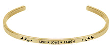 Load image into Gallery viewer, Wind & Fire Live Love Laugh Cuff Bangle