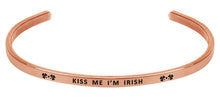 Load image into Gallery viewer, Wind &amp; Fire Kiss Me I&#39;m Irish Cuff Bangle
