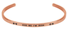 Load image into Gallery viewer, Wind & Fire Kiss Me I'm Irish Cuff Bangle