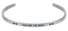 Load image into Gallery viewer, Wind &amp; Fire Kiss Me I&#39;m Irish Cuff Bangle
