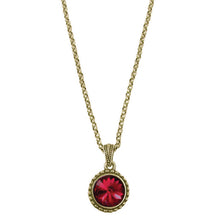 Load image into Gallery viewer, Wind & Fire January Birthstone Charm Necklace