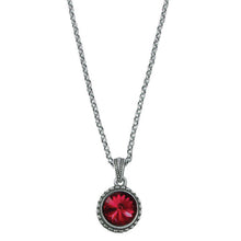 Load image into Gallery viewer, Wind & Fire January Birthstone Charm Necklace