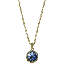 Load image into Gallery viewer, Wind & Fire March Birthstone Charm Necklace