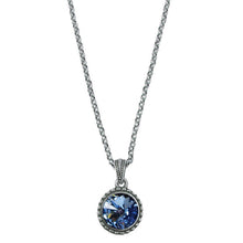 Load image into Gallery viewer, Wind & Fire March Birthstone Charm Necklace