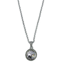 Load image into Gallery viewer, Wind & Fire April Birthstone Charm Necklace